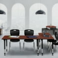thumbnail image 2 of Regency Kee 66" x 30" Height Adjustable Classroom Table - Cherry & 2 Andy 18-in Stack Chairs- Black, 2 of 7