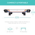 thumbnail image 3 of Best Choice Products 40in Air Hockey Arcade Table w/ 100V Motor, Electric Fan, 2 Strikers, 2 Pucks - Blue/White Arcade, 3 of 7