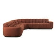 thumbnail image 2 of Moe's Home Collection Roman L-Shaped Sectional Rust Fabric Sectionals, 2 of 6