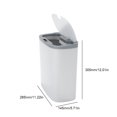 thumbnail image 3 of Cubo de basura con sensor automático, cubo de basura de gran capacidad con tapa para baño, 3 of 9
