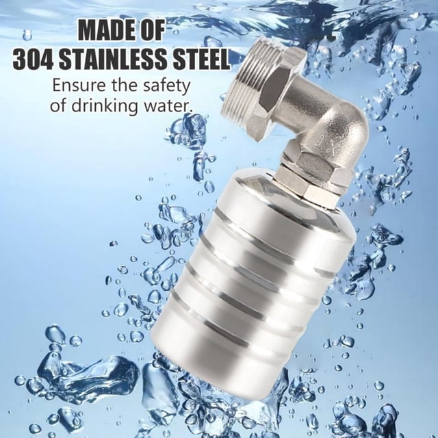 Cqxid Hardware Adapter Under $15 Faucets Float 1/2" To 3/4'' Water Control Float 304 Stainless Automatic Watershut Off Automatic Water Controller For Water Tank Pool Livestock Troughs