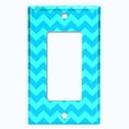 thumbnail image 5 of Metal Light Switch Plate Cover Chevron Teal Zig Zag Lines Pattern CHV001, 5 of 13
