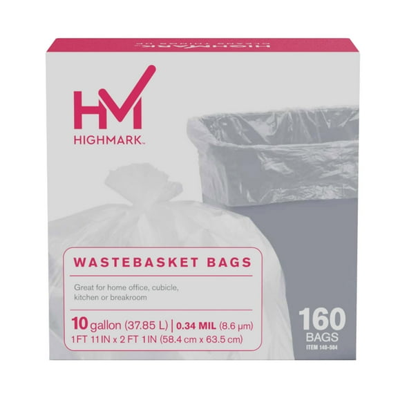 Highmark Trash Bags, 10 Gallons, Box Of 160, DP00504