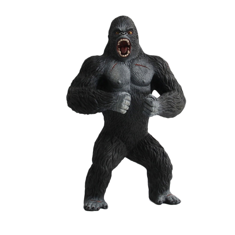 Plastic Black Gorilla Model Toy Display Scale Animal Figure Toys