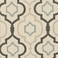 thumbnail image 5 of SAFAVIEH Courtyard Nina Geometric Trellis Indoor/Outdoor Area Rug, Beige Black/Aqua, 7'10" Round, 5 of 6