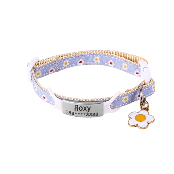 Daisy Cat Collars, Cute Breakaway Safety Collar for Cats, Adjustable Floral Kitten Collar with Pendant, Spring Summer Pet Collar for Small Dogs Puppy