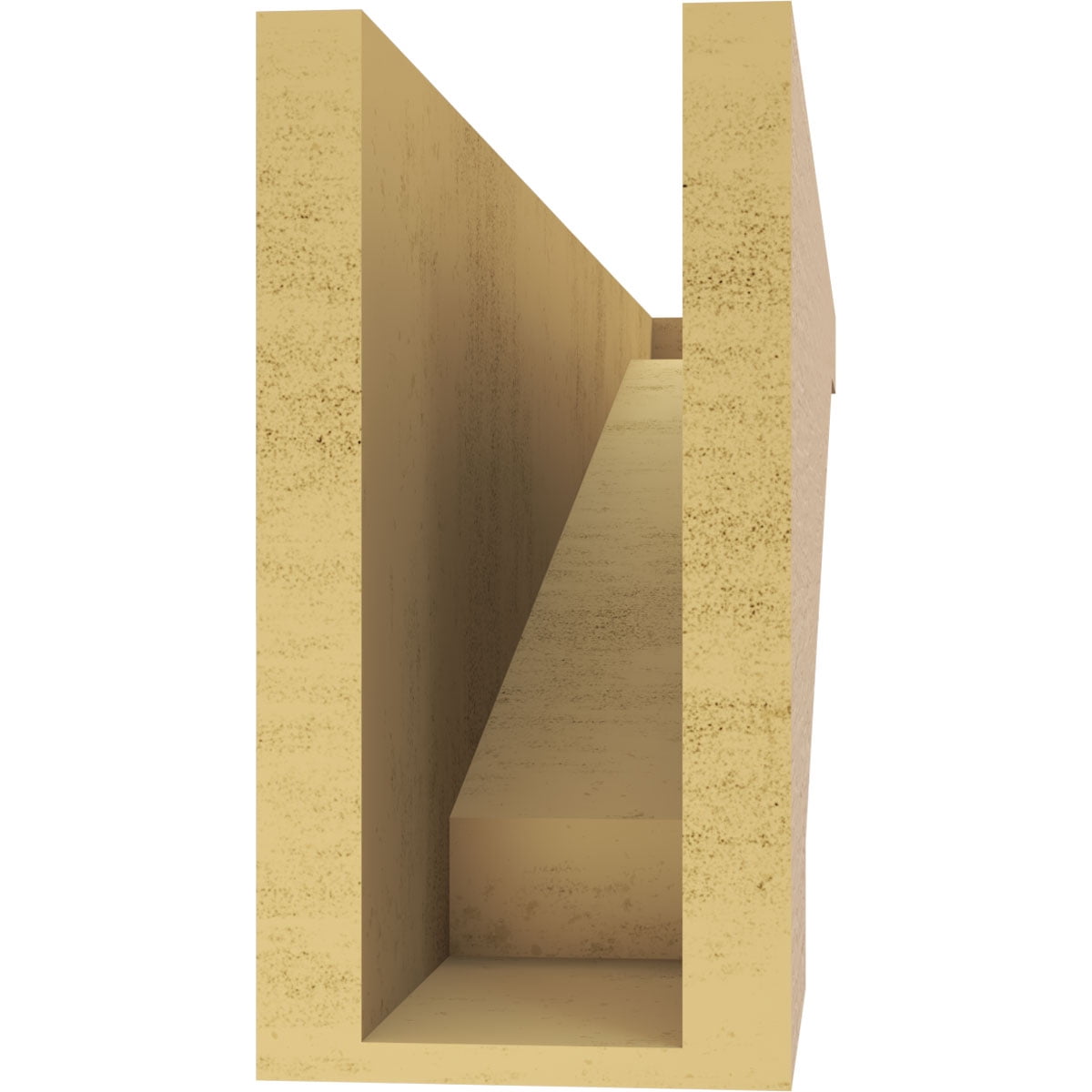 5"W x 30"D x 10"H Thin Burlington Rough Cedar Woodgrain TimberThane Corbel, Primed Tan