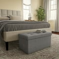 thumbnail image 7 of Lavish Home 30-Inch Folding Storage Ottoman with Removable Bin, Gray, 7 of 7