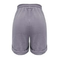 thumbnail image 6 of Kvture Women Shorts Summer Casual Womens Bermuda Shorts Knee Length High Waisted Drawstring Lounge Wear Gray S, 6 of 7