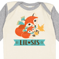 thumbnail image 4 of Inktastic Little Sister Woodland Fox Girls Girls Long Sleeve Baby Bodysuit, 4 of 5