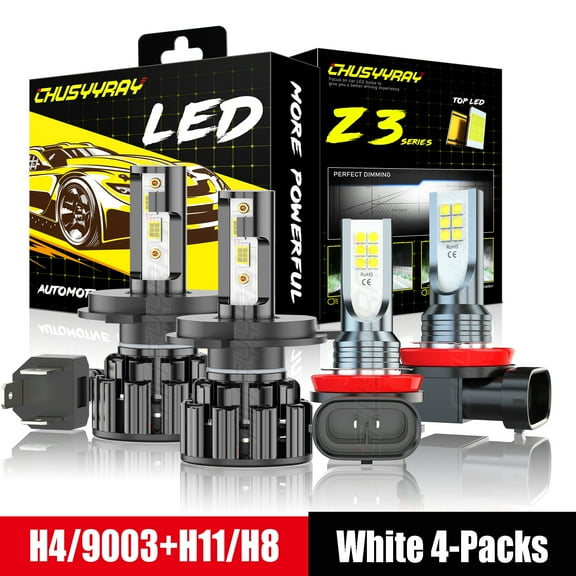 Compatible for Toyota Tacoma 2012 2013 2014 2015 LED Headlight High/Low  Fog Lights Bulbs