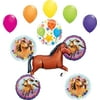 Spirit Riding Free Party Supplies 11 pc Birthday Balloon Bouquet Decorations with Brown Horse