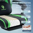 thumbnail image 2 of GOOSEA Gaming Chair with Heating Massage and Lumbar Support, Ergonomic Computer Chair with Pocket Spring Cushion and Footrest, High Back Reclining Office Chair for Adults, 350 lbs, Green, 2 of 9