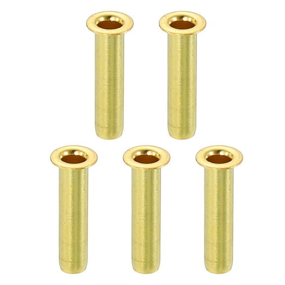 5Pcs Fit for 3mm(1/8") Tube ID Brass Compression Fitting, Insert Tube Support Compression Sleeve Fitting, Sleeve Ferrules for Water Oil Air Pipe