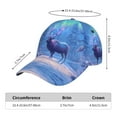thumbnail image 3 of Baseball Cap, Winter Forest Snowy Deer Trucker Hats Women Dad Hat for Workouts - Baseball hat Adjustable Size, 3 of 7