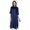 Navy Blue, variant on Bimba Women Summer Rayon custom Kurta Kurti 3/4 Sleeve Formal Casual Tunic