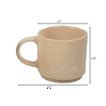 thumbnail image 3 of Marcelle, 4 Pc 14oz Stackable Multi-Color Ceramic Coffee Mug Set, 3 of 4