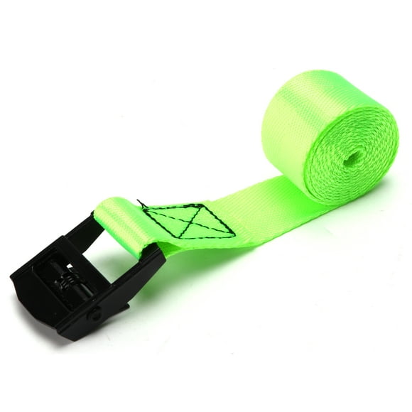 2024,2Pcs Lashing Straps Fluorescent Green 25mm Heavy Duty Goods Tie Down Strapping Bands with Zinc Alloy Buckles5 Meters