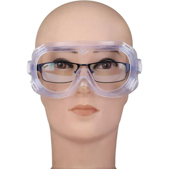 10 Pack Protective Safety Goggles for Lab Chemistry, Anti-Splash, Over Prescription Glasses, Lightweight, Windproof