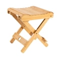 thumbnail image 3 of Taburete plegable de bambú, silla de pesca, mueble, banco ligero y portátil, taburete para patio, picnic, playa, pesca, camping, 3 of 8