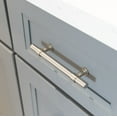 thumbnail image 6 of Modket M1611 Modern Euro Bar Cabinet Handle 304 Stainless Steel — 12" Overall Length, 10-1/8" (256mm) Hole Centers, Brushed Nickel— 5-Packs, 6 of 6