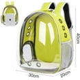 thumbnail image 2 of Pet Carrier Transparent Backpack Dogs & Cats Outdoor Carry Bag Breathable Capsule Design 180 Degree Sighting for Pets - Yellow, 2 of 5