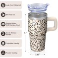 thumbnail image 3 of Insulated 20oz Geometric Pattern Tumbler with Handle and Straw, Stainless Steel Double Wall Travel Coffee Mug Leak Proof, 3 of 5