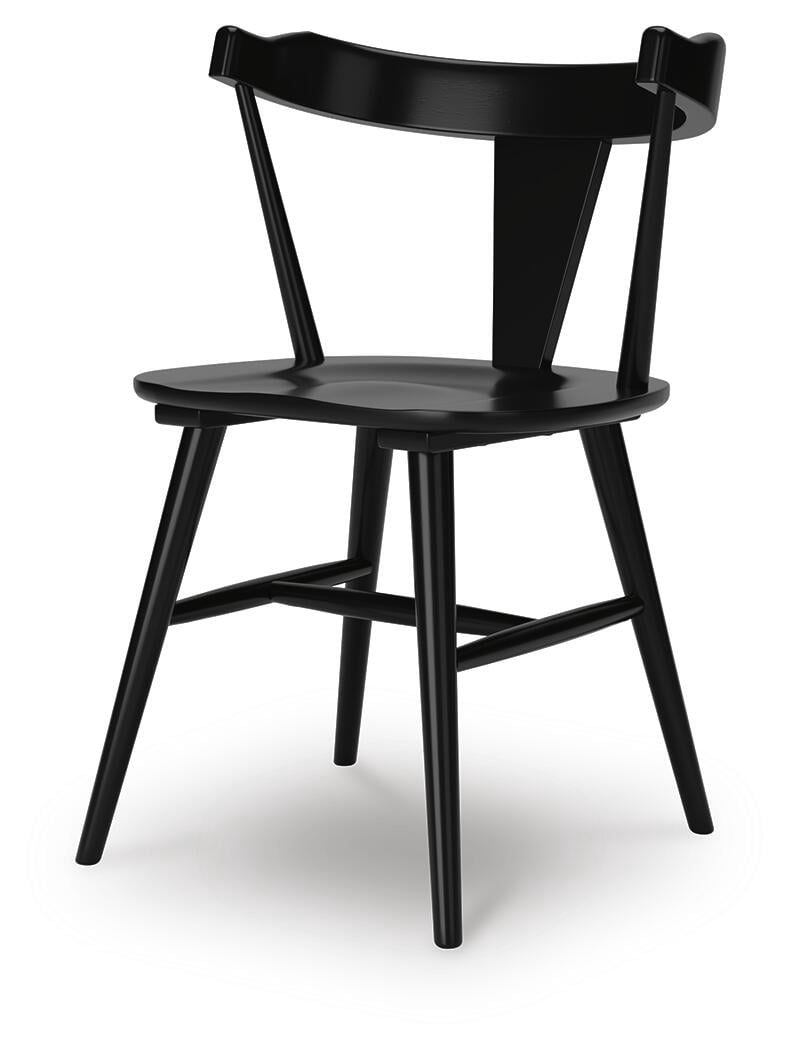 Signature Design by Ashley Gretlynn Modern Dining Chairs with Wraparound Back, Set of 2, Black