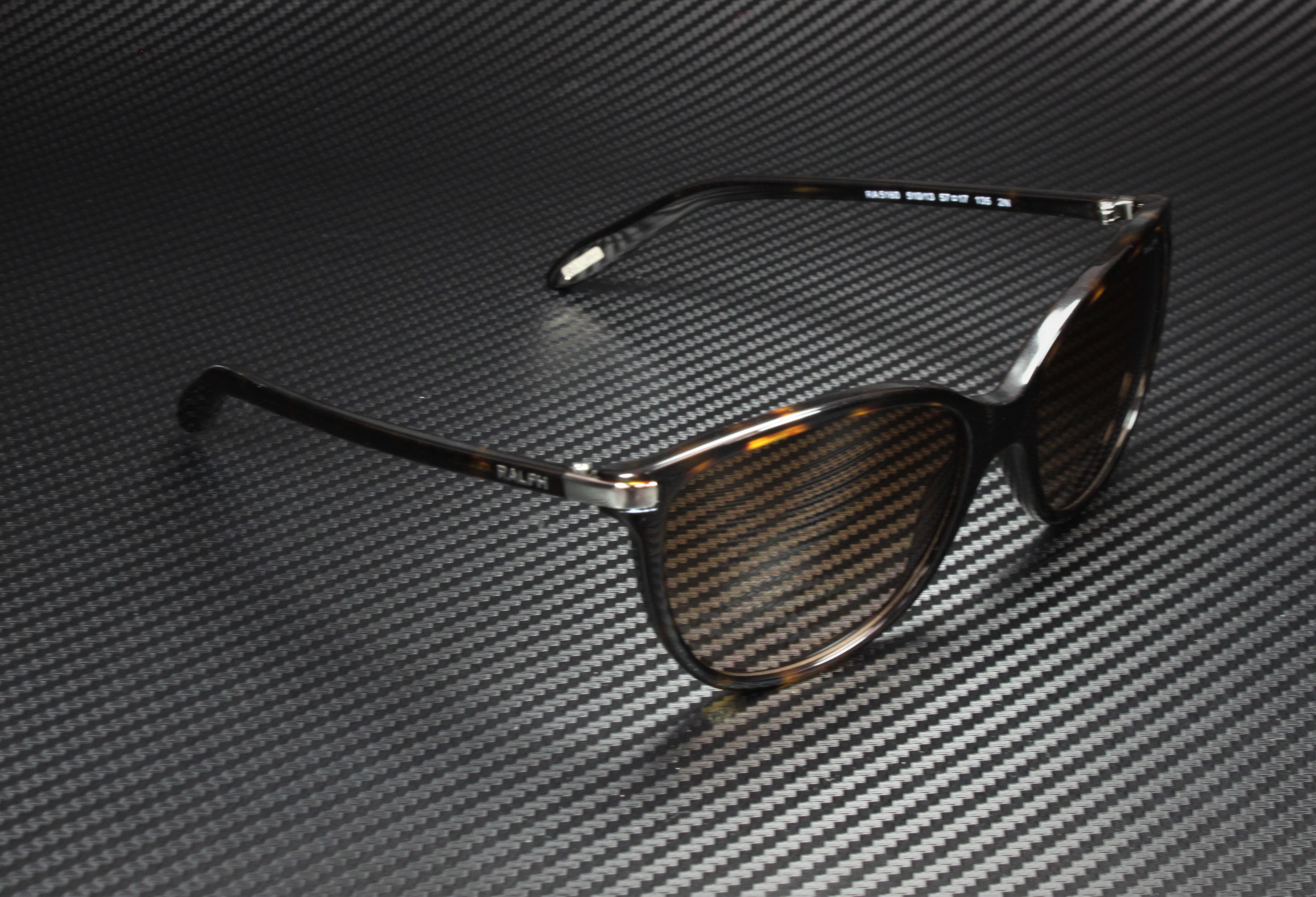 Ralph Lauren RA 5160 Plastic Womens Cat-Eye Sunglasses Shiny Dark Tortoise 57mm Adult