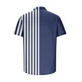 thumbnail image 4 of LSLJS Chemise pour Hommes Imprimée à Rayures Non Positionnées Manches Courtes Col à Revers Chemise Hawaïenne Plage Décontractée Chemise Régulière Haut Blouse, Chemises et T-Shirts Athlétiques pour Hommes Cadeaux pour Hommes, 4 of 5