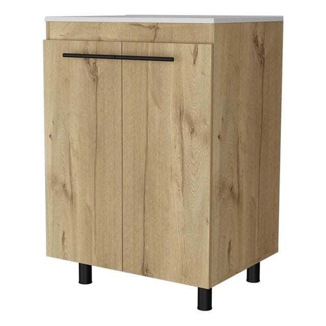 FM FURNITURE Selma Freestanding Vanity Cabinet Engineered Wood Light Oak