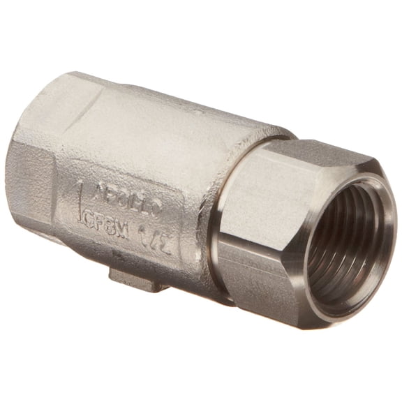 Apollo 62-101-01 Stainless Steel Check Valve, Ball Cone, 1/4" NPT Female CA3