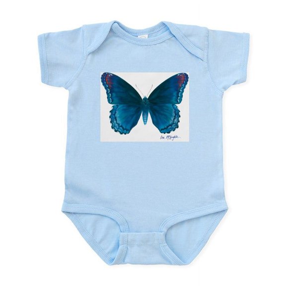 CafePress - Big Blue Butterfly Infant Bodysuit - Baby Light Bodysuit, Size Newborn - 24 Months