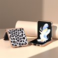 thumbnail image 4 of SaniMore for Samsung Galaxy Z Flip 5 (6.7" 2023) Case with Built-in Tempered Glass Protector,Leopard Pattern PU Leather Shockproof Plating Bumper Stylish for Girls, Silver, 4 of 6