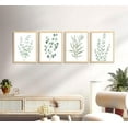 thumbnail image 4 of 4Pcs Eucalyptus Botanical Wall Art Sage Green Bathroom Pictures Watercolor Mint Green Plant Leaves Poster Print Modern Minimalist Aesthetics Canvas Paintings Wall Decor for Bedroom UNFRAMED, 4 of 6
