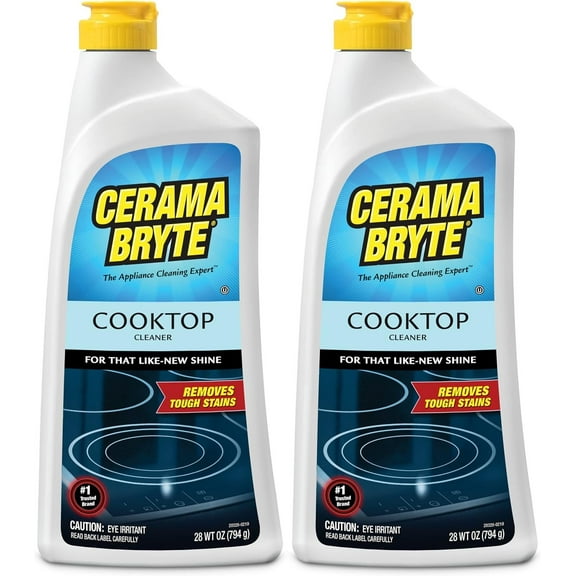 Cerama Bryte Cooktop and Stove Top Cleaner for Glass-Ceramic Surfaces, 28 Ounces, 56 Fl Oz