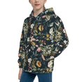 thumbnail image 2 of Lsque Watercolor Floral Patten Youth Hoodie Sweatshirt Pullover with Kangaroo Pocket Boys and Girls Hoodie Warm Hoodie for Kids-X-Large, 2 of 6