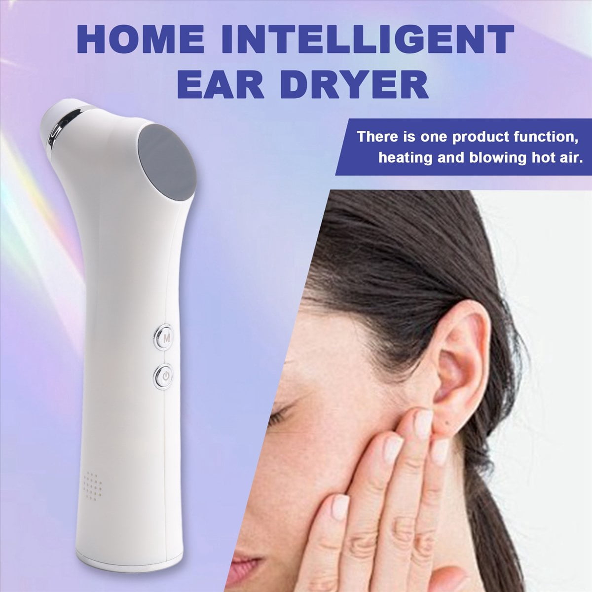 Home Intelligent Constant Temperature Ear Dryer for Ear Canal Drying and Care, 3 Types of Ear Tips