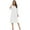 White, variant on Women's Nightgown 3/4 Sleeve Slot Neck Nightshirt Sleepwear Side Slit Flared Sleeve Nightshirt Mid-Calf Length Sleep Dress Soft Pajamas Dress Loungewear S-2XL
