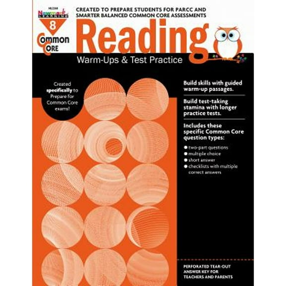 Pre-Owned Common Core Reading: Warm-Ups and Test Practice Grade 8 Teacher Resource (Paperback) 1478806672 9781478806677