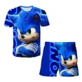 thumbnail image 2 of Nuevas camisetas de verano para niños, camisetas y pantalones cortos de Sonic, conjuntos de 2 piezas, camisetas de anime para niños, conjuntos de ropa de verano para bebés y niños, 2 of 5