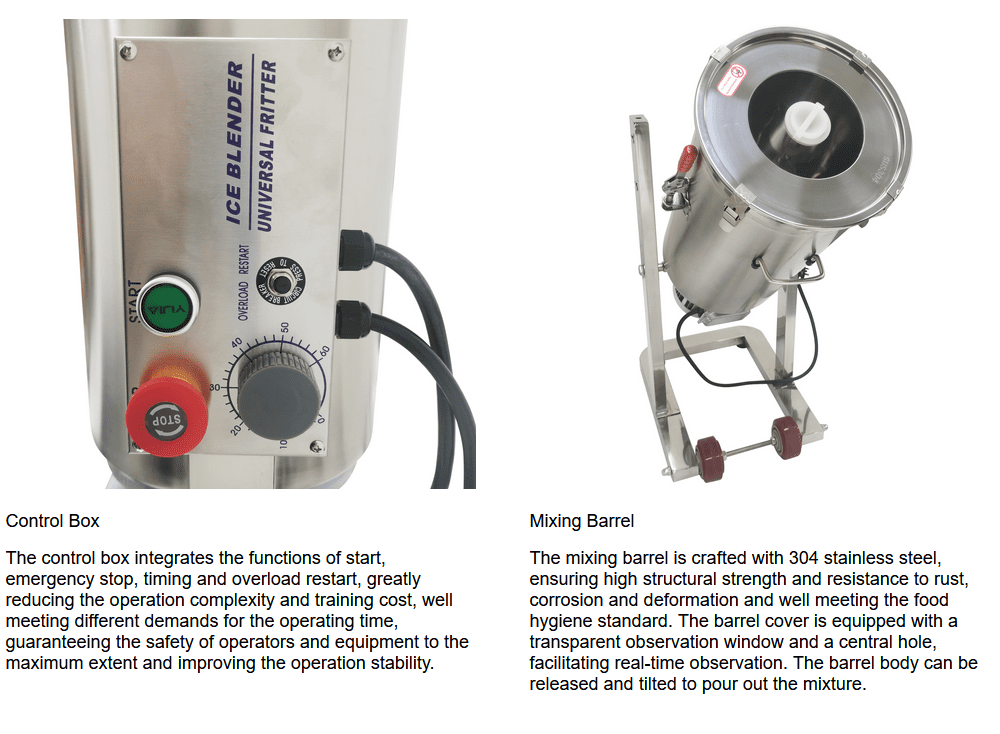 11.9 Gal Meat Fruit Vegetable Food Processor Multifunctional Blender Pulping Machine 220V