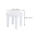 thumbnail image 2 of MasteelfCA 1PC Creative Plastic Small Low Stool Bathroom Anti-slip Round Stool (White), 2 of 7