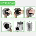 thumbnail image 4 of 6 Pcs Compost Bin Charcoal Filters,Black Activated Charcoal Filters,Indoor Kitchen Round Replacements Sheets,Compost Bucket Filter Cotton,Filter Cotton for Blocking Odor (Black), 4 of 8