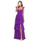 thumbnail image 1 of Vestido de dama de honor con tirantes finos escalonados Purple Plus, 1 of 7
