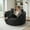 Black, variant on 55.9" Oversized 360° Swivel Round Accent Barrel Chair with 5 Matching Pillows and an Adjustable Phone Holder, Light Gray