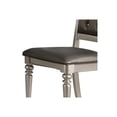 thumbnail image 2 of Country Cottage Dining Chairs - Set of 2, Rubber Wood, Tufted Back, Comfortable Gray Finish, 2 of 5