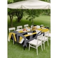 thumbnail image 3 of Yellow Black Geometric Outdoor Tablecloth - 54x80 Inch Rectangle Dining Table Cover, Modern Art Abstract Grey Line Waterproof Outdoor Table Cloth with Umbrella Hole & Zipper for Picnic/Patio/Party, 3 of 7