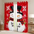 thumbnail image 2 of Castle Fairy Children Teens Kawaii Xmas Snowman Blackout Curtains Set of 2 (52x84 Each),Merry Christmas Window Curtains,Happy New Year Curtains and Drapes,Super Cozy Room Decor, 2 of 6