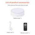 thumbnail image 2 of Riwcyla 20cm Motorized Rotating Display Stand Rotating Turntable 10kg/22lbs Load Capacity Rotatable Display Turntable with LED Light for Photography Products Display Live Video Show, 2 of 6